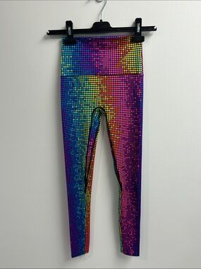 K‑DEER Rainbow Pixel Dot High-Waist Leggings